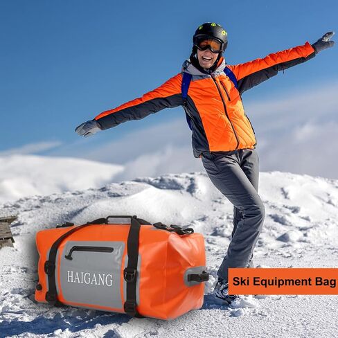 70L Waterproof Duffel Bag Travel Dry Bag, Large Capacity, Adjustable Thickened Straps and Handles, Zip Closure, Air Valve, Keep Equipment Safe, Suitable for Boating Rafting Motorcycle Kayaking in Kuwait
