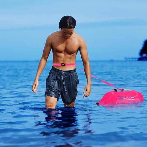 Soulchen 2 Pack Swim Woro for Open Water ، 20L Safety Float Float Brack Dry Vorage Bag Bubble Withitible With With Froofchproof Proof Proof for Triathletes Kayakers in Kuwait