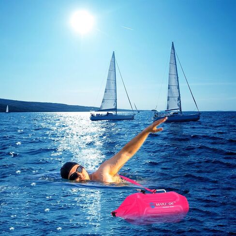 Soulchen 2 Pack Swim Woro for Open Water ، 20L Safety Float Float Brack Dry Vorage Bag Bubble Withitible With With Froofchproof Proof Proof for Triathletes Kayakers in Kuwait