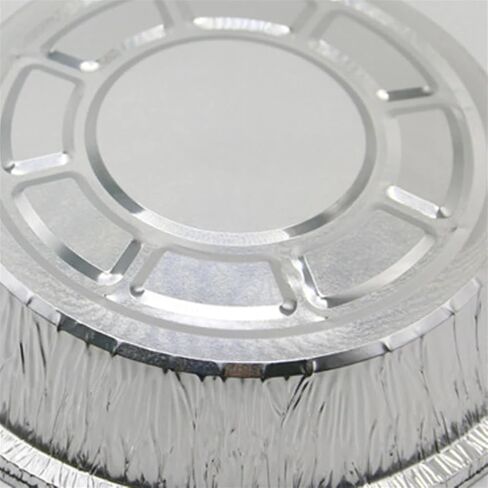 Aluminium Foil Baking Trays 50Pcs Round Aluminum Foil BBQ Food Tray Container Baking Pan Oven Tools BBQ Accessories for Cooking Baking(8inch) in Saudi Arabia