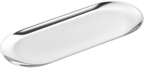 محلول تخزين صينية بيضاوي من الفولاذ المقاوم للصدأ للشاي والفواكه ومستحضرات التجميل (30 سم) in Kuwait