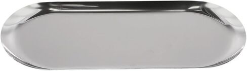 محلول تخزين صينية بيضاوي من الفولاذ المقاوم للصدأ للشاي والفواكه ومستحضرات التجميل (30 سم) in Kuwait