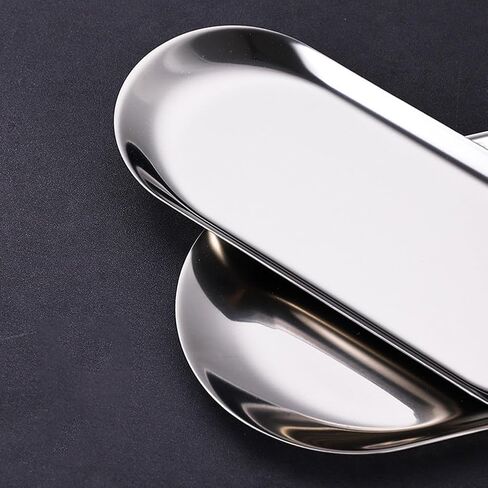 محلول تخزين صينية بيضاوي من الفولاذ المقاوم للصدأ للشاي والفواكه ومستحضرات التجميل (30 سم) in Kuwait