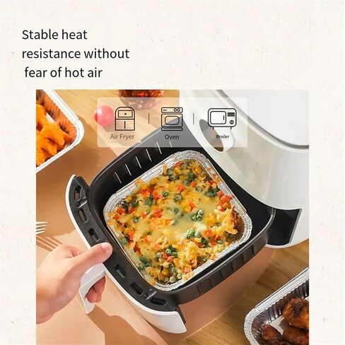 Aluminium Foil Baking Trays 20/30Pcs Aluminum Tin Foil Baking Pans Bakeware Square Aluminum Trays Practical Sliver Foil Pans for Cooking Baking(6x6inch 30pcs) in Kuwait