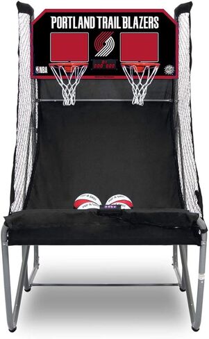 Pop-A-Shot - Home Dual Shot with Portland Trail Blazers NBA Graphics l Sensor Scoring l 16 Game Modes l 7 Balls l Foldable Storage l for All NBA Fans in Saudi Arabia
