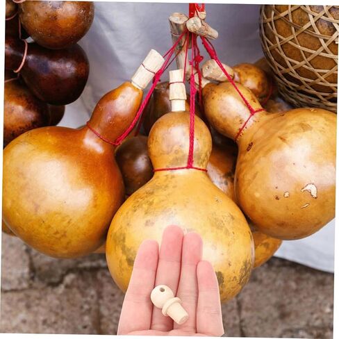 Lifkome 10pcs سدادات زجاجة خشبية من الخشب غير المكتمل لزجاجات النبيذ قبعات القرع متعددة الاستخدامات سهلة التنظيف وقابلة للفصل للحرف والختم in Saudi Arabia