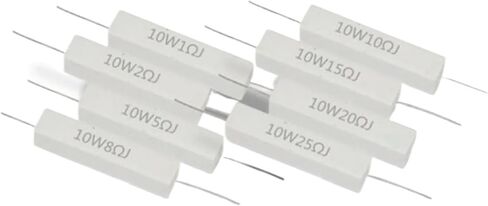 10pcs 10w المقاوم الأسمنت السيراميك 5 ٪ في حزمة 0.1R 0.22 0.33 0.5 أوم 6.8K 0.25R 0.5R 3R 27R 12R 100R المقاومات غير الحثية (6.8K) in Saudi Arabia