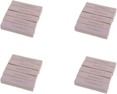 10pcs 10w المقاوم الأسمنت السيراميك 5 ٪ في حزمة 0.1R 0.22 0.33 0.5 أوم 6.8K 0.25R 0.5R 3R 27R 12R 100R المقاومات غير الحثية (6.8K) in Saudi Arabia