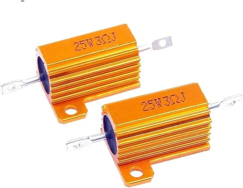 2PCS 25W RX24 ألومنيوم الطاقة المعدنية قشرة المعادن مقاوم WIREWOUND 0.1 ~ 100K 1R 10R 100R 4.7K 5.1K 10K 15K 20K 22K 30K 50K 75K OHM (25W-75 OHM) in Saudi Arabia