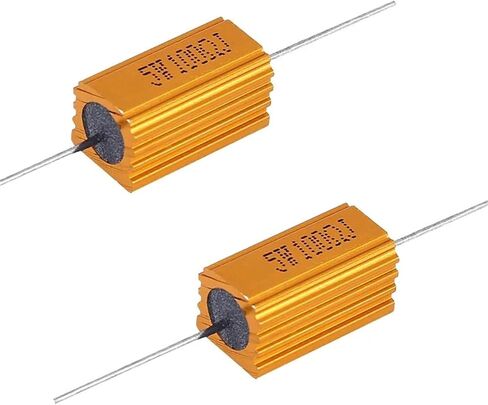 1PCS RX24 5W CASE Metal Shell Metal Case Aluminist Wirewound 10/22/33/47/50/60/80/100/200/220/330/470/500 OHM 0.1R - 300K (RX24 5W82R 1PCS) in Kuwait