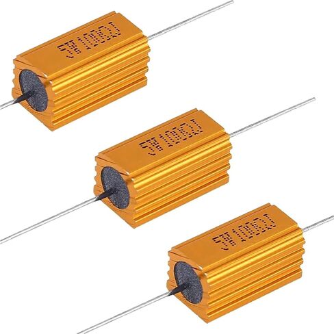 1PCS RX24 5W CASE Metal Shell Metal Case Aluminist Wirewound 10/22/33/47/50/60/80/100/200/220/330/470/500 OHM 0.1R - 300K (RX24 5W82R 1PCS) in Saudi Arabia