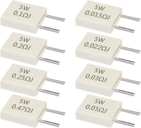 5pcs 5W 0.01 0.015 0.022 0.02 0.025 0.03 0.047 0.05 0.1 0.15 0.22 0.25 0.3 0.33 0.47 Ohm Non-inductive Ceramic Cement Resistor(5W 0.47R 5pcs) in Saudi Arabia