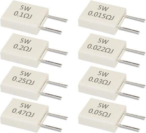 5pcs 5w 0.01 0.015 0.022 0.02 0.025 0.03 0.047 0.05 0.1 0.15 0.22 0.25 0.3 0.33 0.47 أوم مقاوم الأسمنت الخزفي غير الحث (5W 0.47R 5pcs) in Saudi Arabia