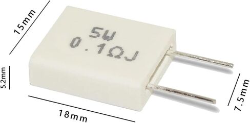 5pcs 5W 0.01 0.015 0.022 0.02 0.025 0.03 0.047 0.05 0.1 0.15 0.22 0.25 0.3 0.33 0.47 Ohm Non-inductive Ceramic Cement Resistor(5W 0.47R 5pcs) in Saudi Arabia