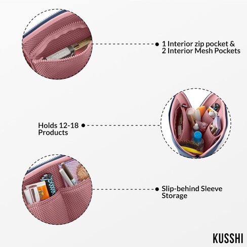 KUSSHI Neoprene Makeup Bag (Black/Pink) in Saudi Arabia