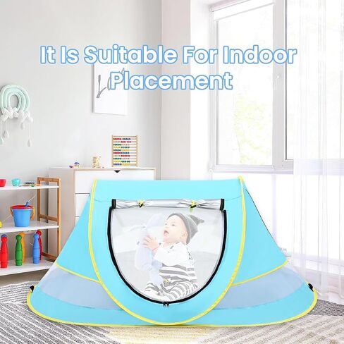 Mengersi Baby Beach Tent,Large Pop Up Beach Shade Sun Shelter for Girls Boys,Pop Up Mosquito Net Travel Tent Or Indoor Play Tent for Kids,UPF 50+ UV in Saudi Arabia