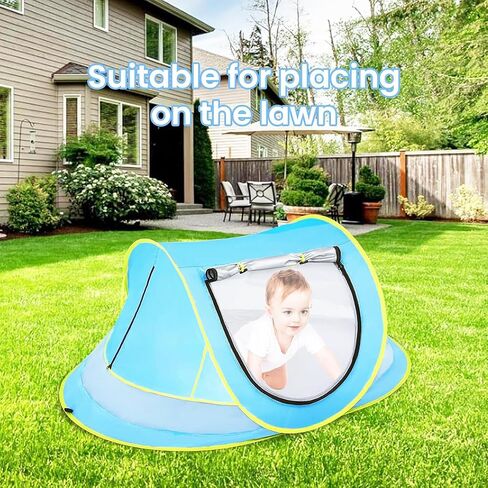 Mengersi Baby Beach Tent,Large Pop Up Beach Shade Sun Shelter for Girls Boys,Pop Up Mosquito Net Travel Tent Or Indoor Play Tent for Kids,UPF 50+ UV in Saudi Arabia