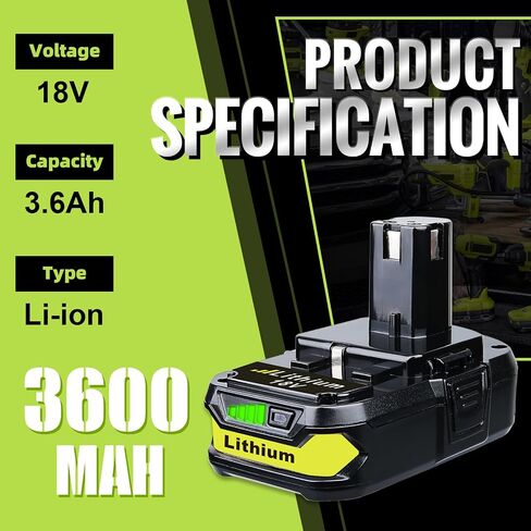 VINIDA Replacement for Ryobi Battery 18V P102 3.0AH Compatible with Ryobi 18V Battery Lithium-lon P108 P105 P100 P190 P197 PBP005 PBP006 PBP2005 Cordless Tool in Saudi Arabia