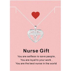 Nurse Gifts for Women, Nurse Week Appreciation Gifts Nurse Stethoscope Necklace Graduation Gifts for Nurses