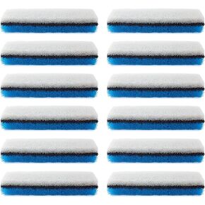 PetStandard Replacement Premium Water Filter for NPET® WF020 Water Fountain. Rectangular-Shaped, Washable Pet Fountain Filters with Triple Filtration System, Pack of 12