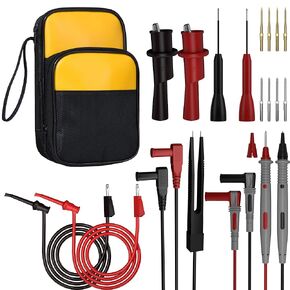 Electrical Multimeter Test Lead Kit with Soft Case Test Hook for Digital Electrical Testing Multimeter Voltmeter | 2PCS Non-Destructive Back Probes