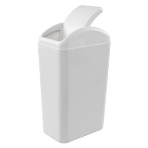 Slim Trash Can, 14L Black Swing Kitchen Garbage Bin
