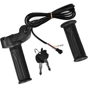 VGEBY 1Pair Electric Bike Grips, Waterproof LED Display E-Bike Handlebar Grip Twist Throttle for Electric, Cars, Scooters Ebike Throttle Motorcycle Handlebar Grips Ebike Throttle