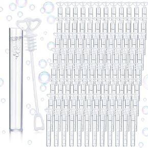 150 Pcs Bubble Wands Bulk for Wedding Party Mini Heart Wand with Bubble Solution for Wedding Bridal Showers Valentine Anniversary Graduation Birthday Supplies (White,Happy Ever After)
