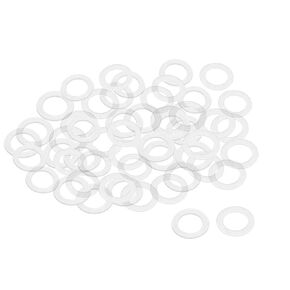uxcell Nylon Flat Washers M6 11mm OD 6mm ID 0.8mm Thickness Sealing Gasket for Faucet Pipe Water Hose, Clear, Pack of 200