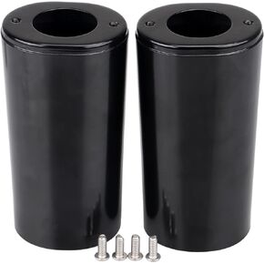 Black Fork Slider Covers Set Cow Bells for Harley Softail Fat Boy Electra Glide Road Glide Road King FLHR FLHT FLTR FLH 1986-2013