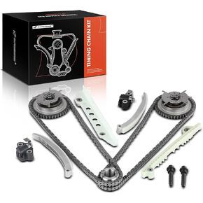 A-Premium Engine Timing Chain Kit W/Guide & Tensioner & VVT Sporcket [fits SOHC, 8Cyl 4.6L] Compatible with Ford Mustang 05-10, F-150, Explorer, Explorer Sport Trac & Mercury Mountaineer 2006-2010