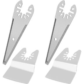 The Lord of the Tools 4Pcs Oscillating Multi Tool Scraper Blades & Curved Spatula Compatible with Bosch Compatible with Chicago Stainless Steel Three-sided Edge Scraper