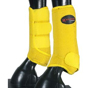 HILASON L M S Horse Rear Hind Leg Sport Boots | Horse Leg Boots | Horse Jumping Boots | Horse Sport Boots | Horse Hind Boots