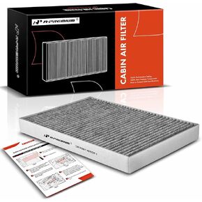 A-Premium Cabin Air Filter with Activated Carbon Compatible with Audi A4/A4 Quattro 2002-2009, A6/A6 Quattro 2001-2004, Allroad Quattro 2001-2005, RS4 2007-2008, RS6 2003-2004, S4 2004-2009, S6
