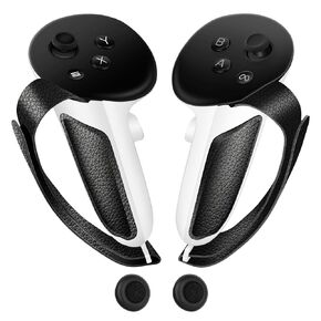 Controller Grips Compatible with Meta/Oculus Quest 3 Accessories,Non-Slip Handle Cover, Grips Cover with adjustable Knuckle Straps,Fit Official Charging Dock Battery