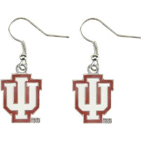 NCAA Indiana Hoosiers Team Logo Dangler Earrings