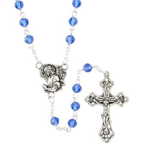 Catholic Rosary Beads with Archangel Bead for Women, 21 Inches