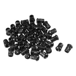 uxcell 50Pcs Lamp Socket Light-Emitting Diode Holder Clip Bezel Mount 3mm LED Holders Panel Display Plastic Black