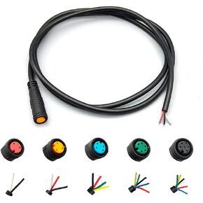Ebike Extension Cable 2pin/3pin/4pin/5pin/6pin Julet Female/Male Single Head DIY Waterproof Line for Electric Motorbike Kit Light Throttle Ebrake Display