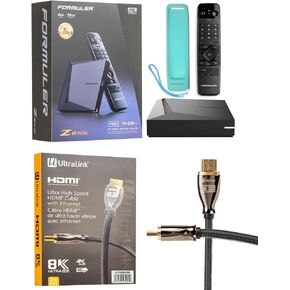 Formuler Z11 Pro Max + ULTRALINK 8K High Speed HDMI Cable - Android 11 4GB Ram 32GB Storage with Universal Bluetooth Voice Remote & Premium Protective Silicone Remote Cover