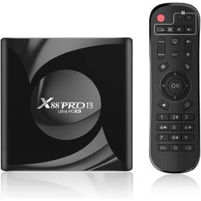 Android 13.0 TV Box,X88 PRO 13 4GB RAM 32GB ROM RK3528 Quad-Core WiFi6 Dual Band 2.4G/5.8G BT5.0 8K HDR10+ Ultra HD USB3.0 Smart Home Player