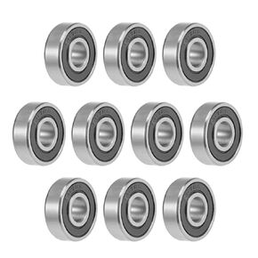 uxcell 16100-2RS Deep Groove Ball Bearings 10mm x 28mm x 8mm Double Sealed Chrome Steel P0(ABEC1) 10pcs