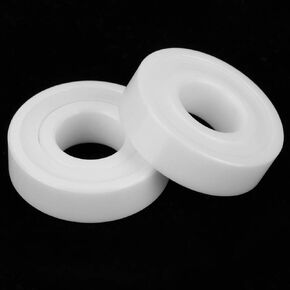 2pcs 6001-2RS Deep Groove Ball Bearing Double Sealed Ceramic ZrO2 High Precision Sealed Full White 12x28x8mm