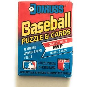 1989 donruss baseball Pack Includes 15 Cards and Puzzle car