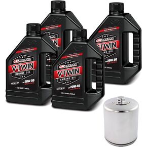 V-Twin Quick Change Kit Synthetic w/Chrome Filter, Twin Cam