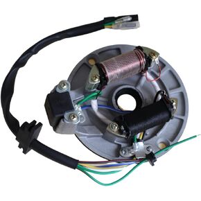 2 Coil Ignition Magneto Stator Plate for 50cc 70cc 90cc 110cc 125cc Kazuma Taotao Baja SSR Go-Karts Pocket Bikes Choppers ATV Quad Dirt Kick Bike 4 Wheeler