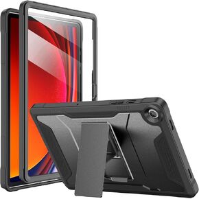 Soke Case for Samsung Galaxy Tab A9 Plus 2023, with Built-in Screen Protector and Kickstand, Rugged Full Body Protective Cover for Galaxy Tab A9+ 11 Inch Tablet [SM-X210/X216/X218],Black