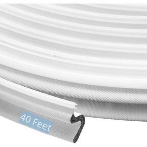 40 Feet Weather Stripping Door Seal Strip V-Shaped Replacement Soundproof Door Seal, Kerf Weather Stripping for Door Insulation, Door Seals, Windows Card Slot