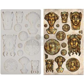 Prima Marketing 655350968618 Moulds, Prima Marketing - Finnabair - Moulds - Vintage Portraits Silicon Mould for Furniture Trims 5"x8"