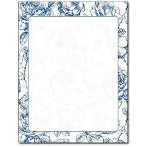 French Rose Stationery Paper - 80 Sheets